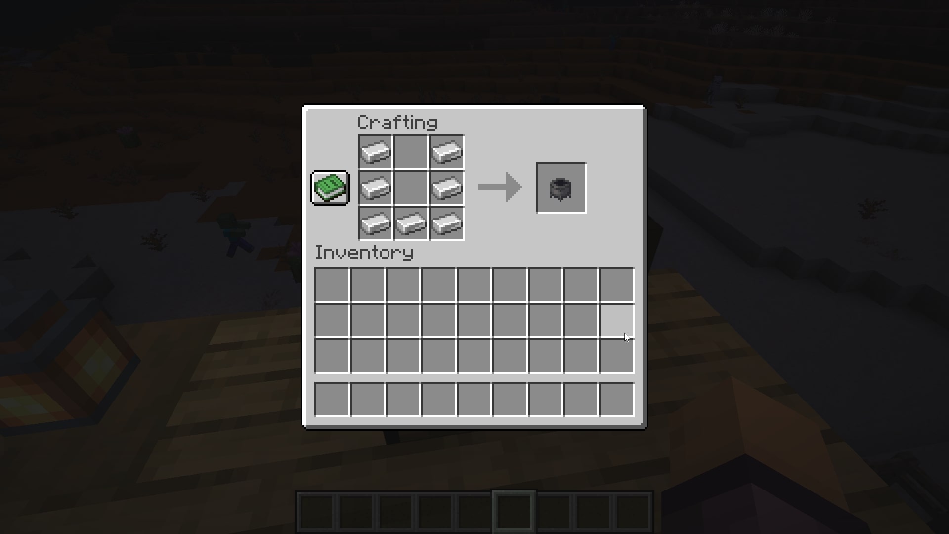 Cauldron crafting recipe