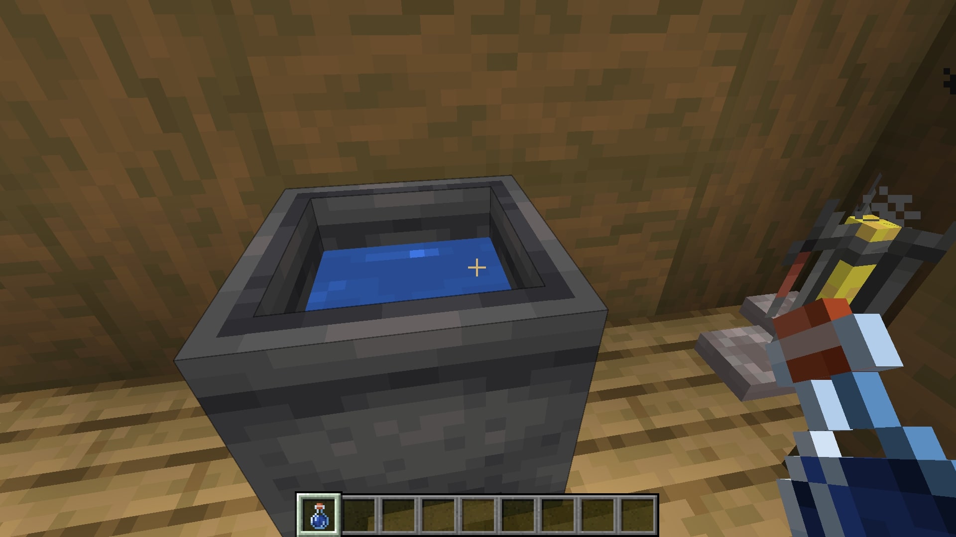 You can fill three empty bottles with a cauldron of water