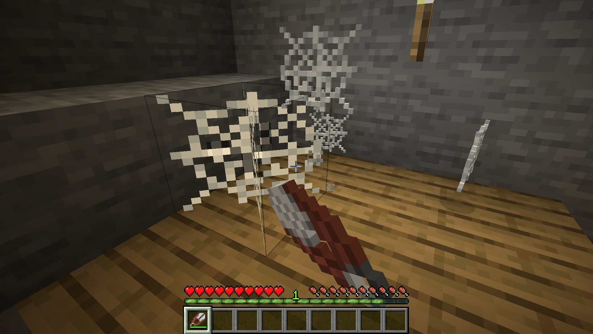 Mine cobweb with shears to collect them (Image via Mojang)