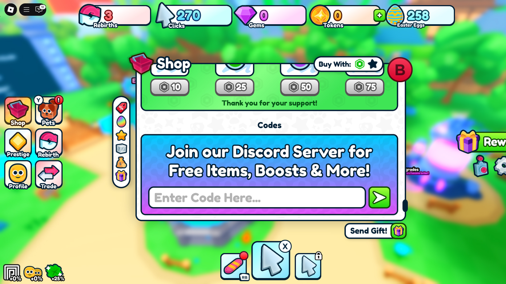 Redeem your codes here. (Image via Roblox Corporation)