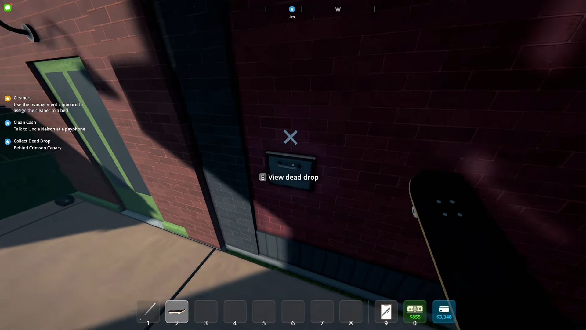 The dead drop at the Crimson Canary. (Source: TVGS | Gamerack/YouTube)