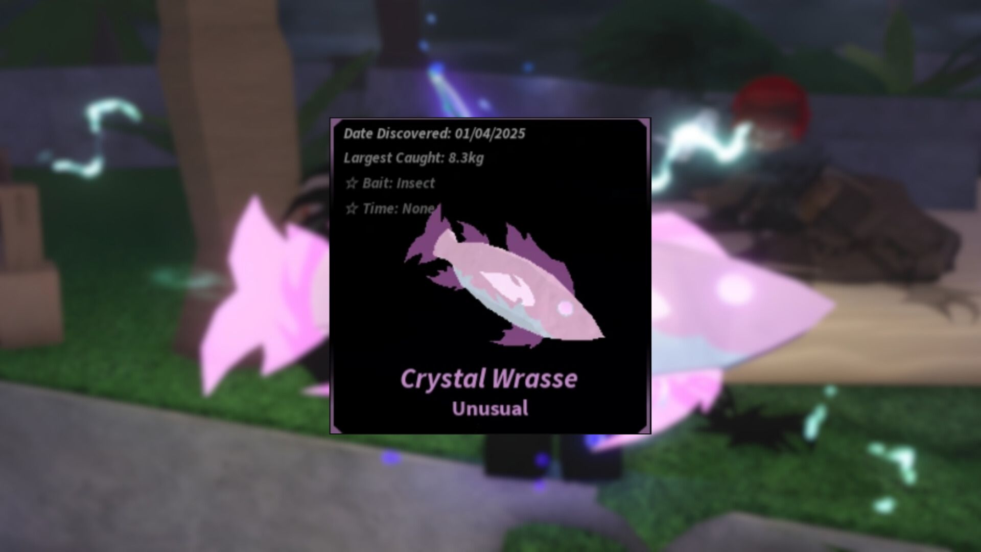 Crystal Wrasse stats in Fisch Roblox (Image via Roblox Corporation)