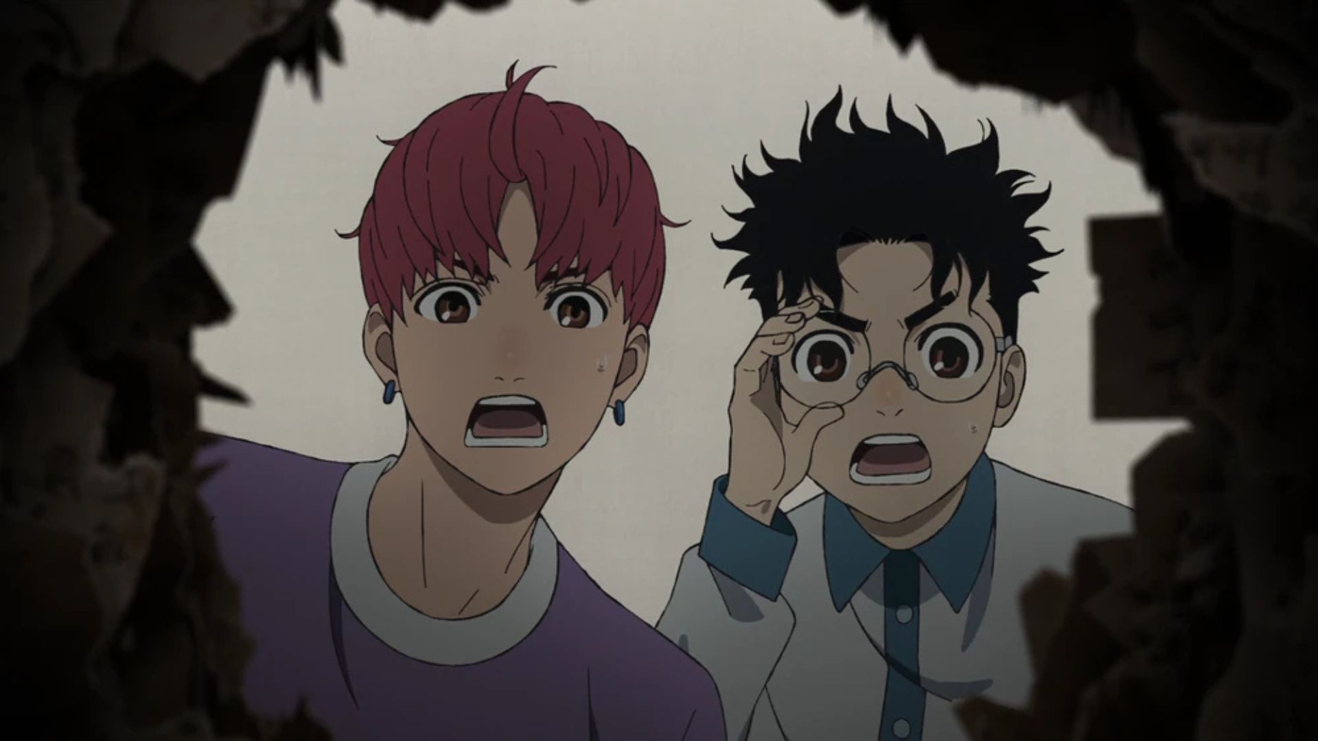 Jiji and Okarun as seen in the Dandadan anime (Image via Studio Science Saru)