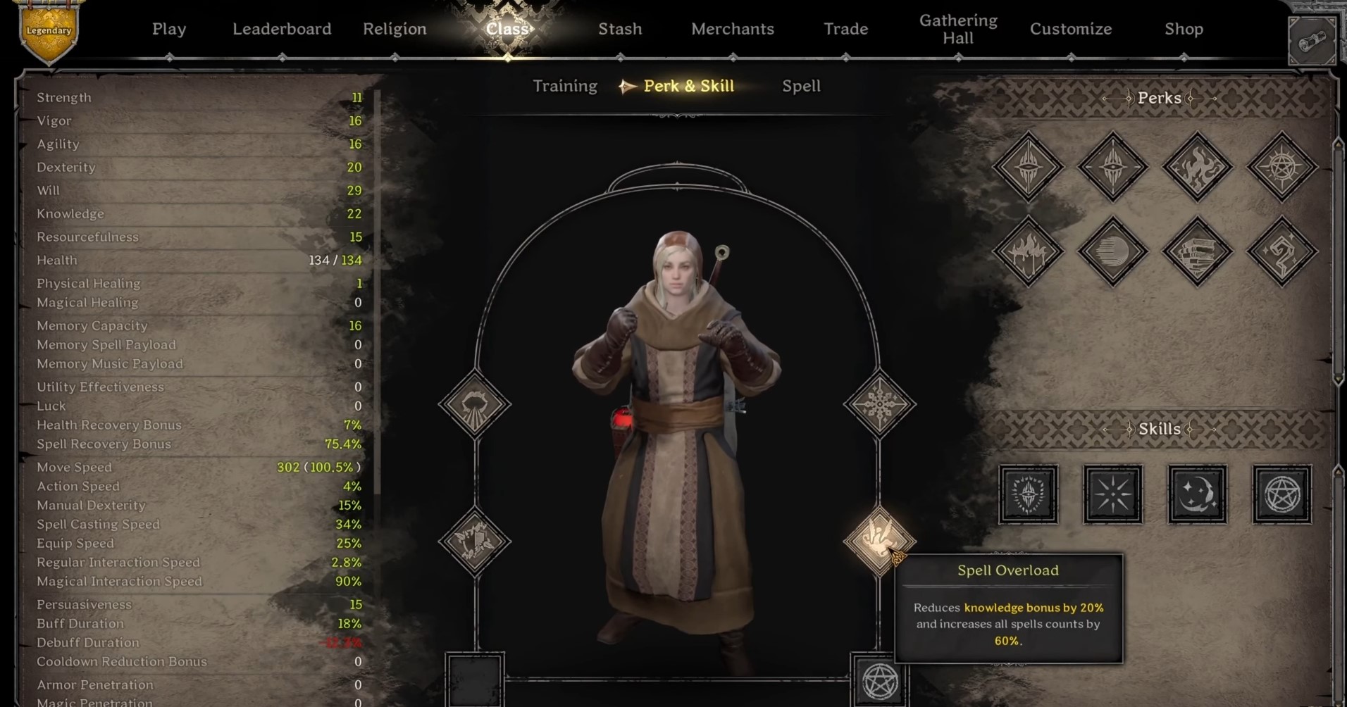 Wizard Perks and Skills (Image via Ironmace)