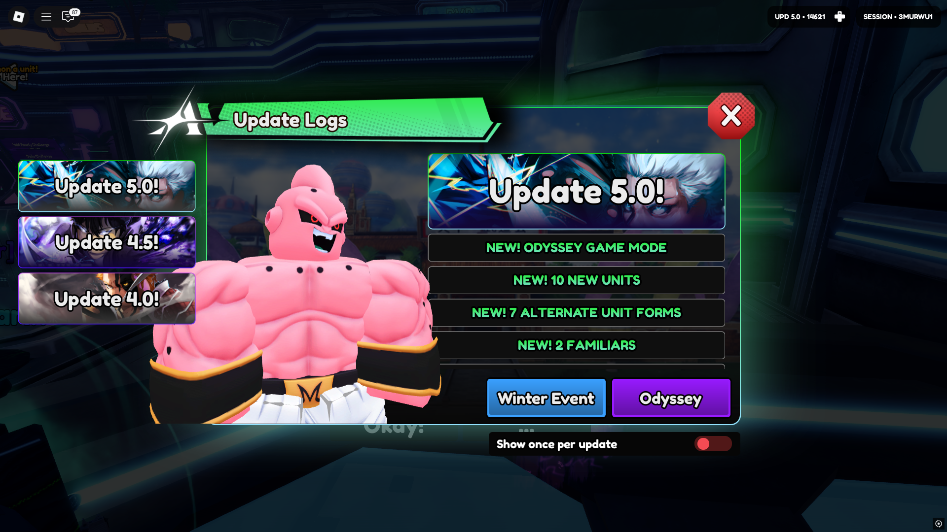 Update 5 Anime Vanguards (Image via Roblox)