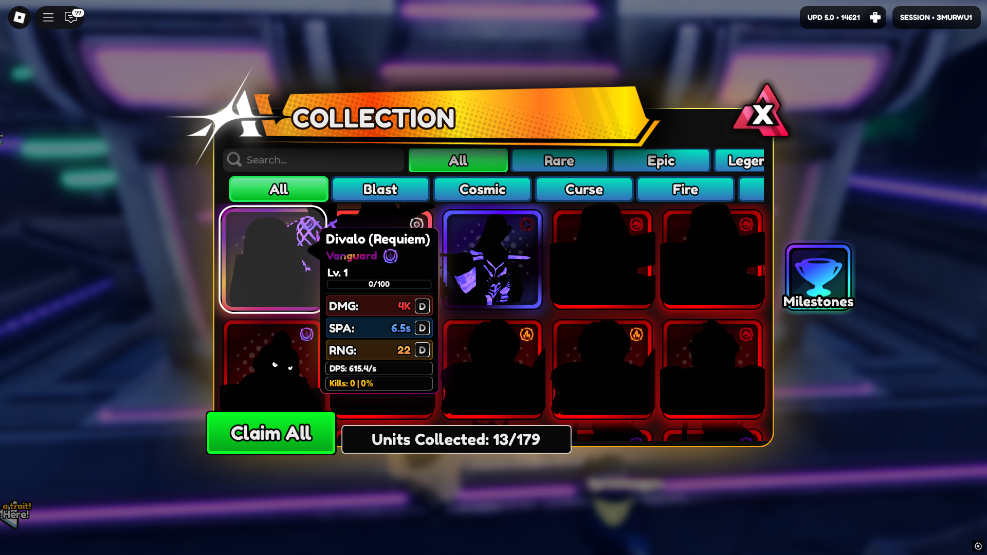 Collection Tier List Anime Vanguards (Image via Roblox)