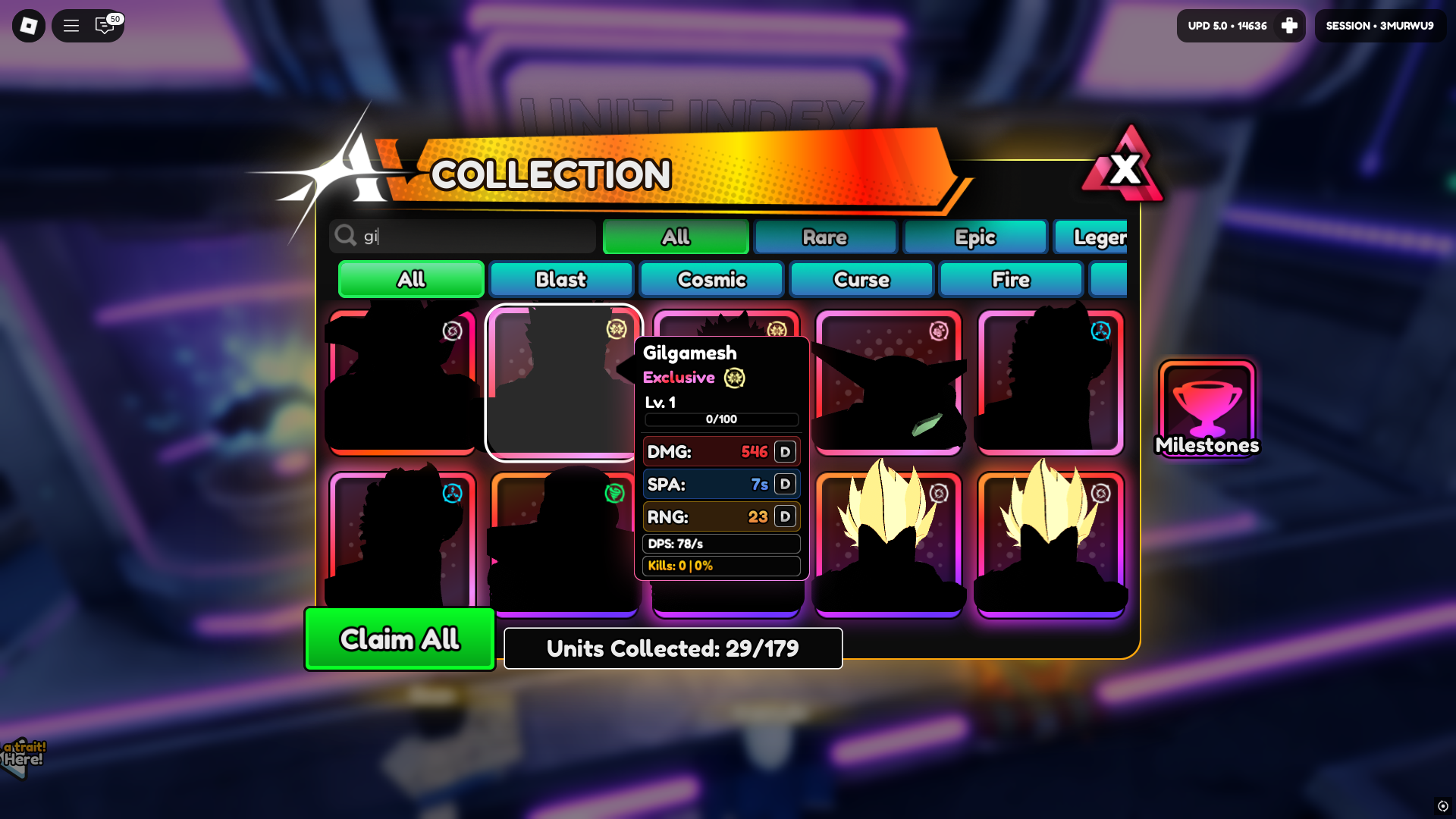 Gilgamesh - Unit index (Image via Roblox)