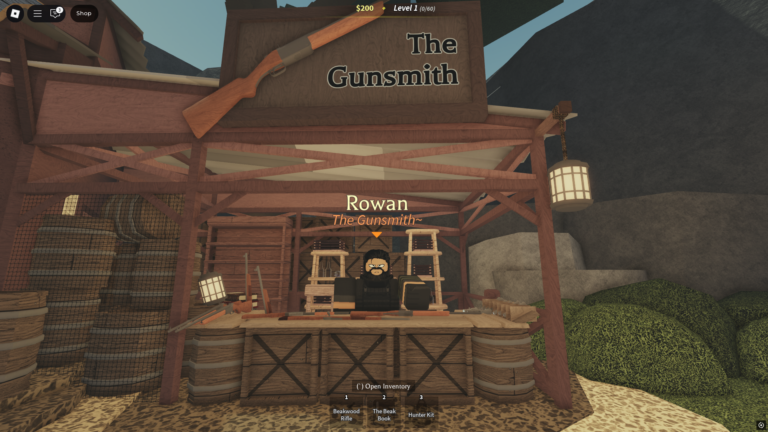 The gunsmith Rowan - Beaks (Image via Roblox)