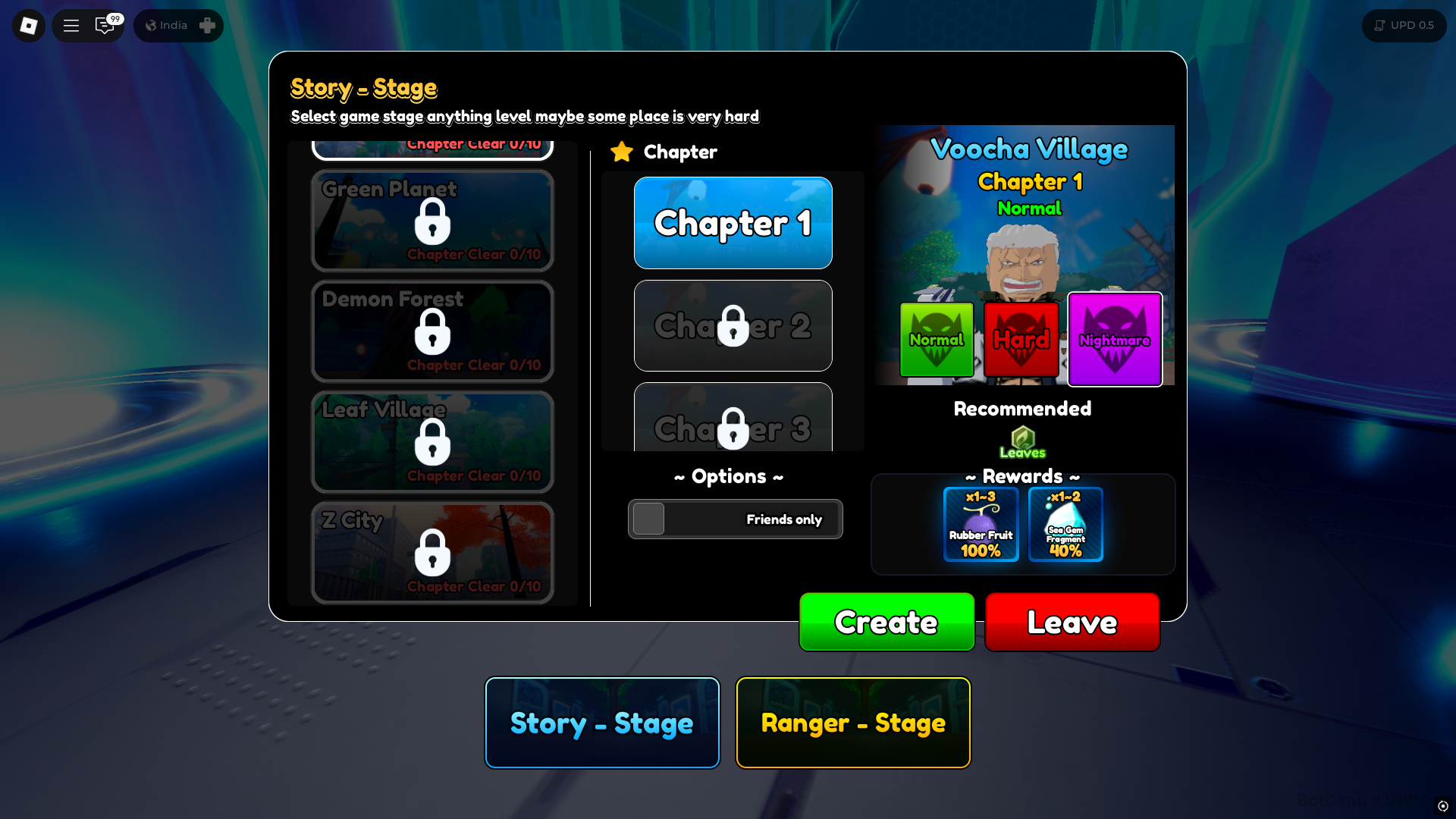 Nightmare Mode in Anime Rangers X (Image via Roblox)