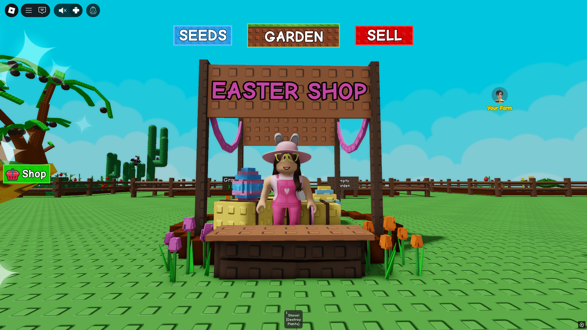 Easter shop in Grow a Garden (Image via Roblox)