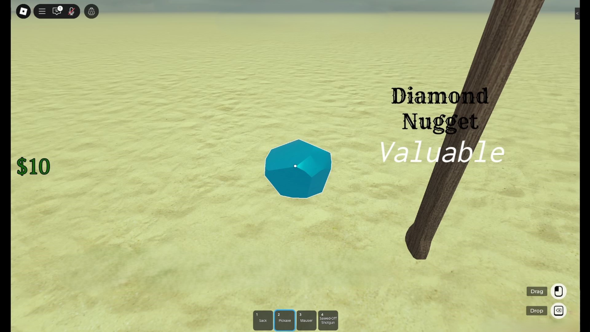 Diamond Nugget - Dead Rails Roblox (Image via YouTube/@Linxyc)