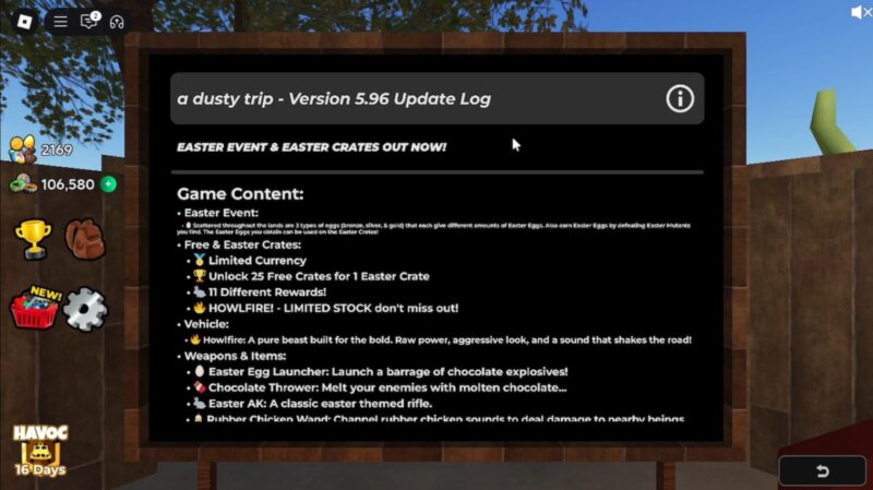 A Dusty Trip Roblox Guide All Easter Egg Locations Explored Deltia S Easter Event A Dusty Ride Roblox 800x449