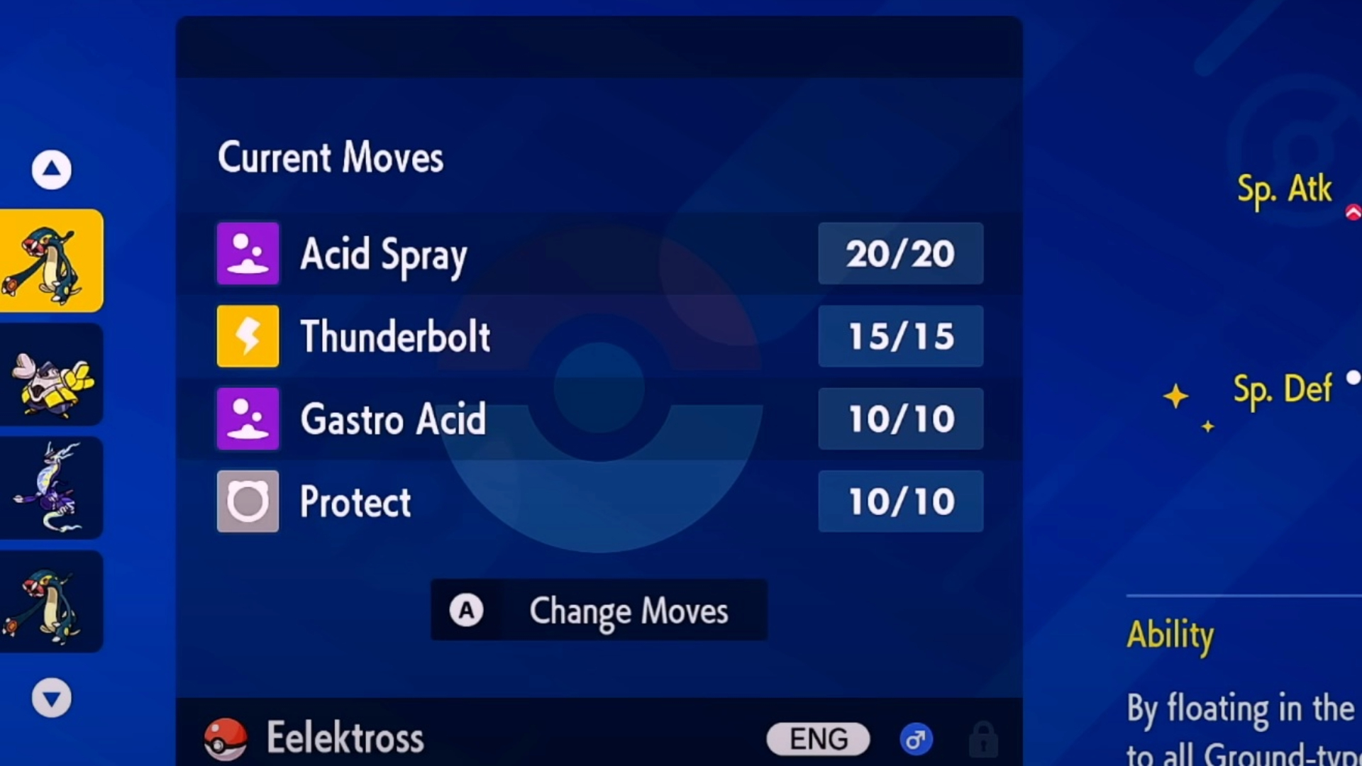Eelektross moveset