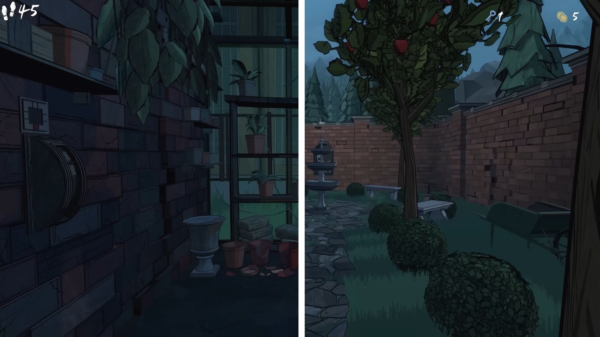 Power Hammer spots at Greenhouse (left) and Secret Garden (right)