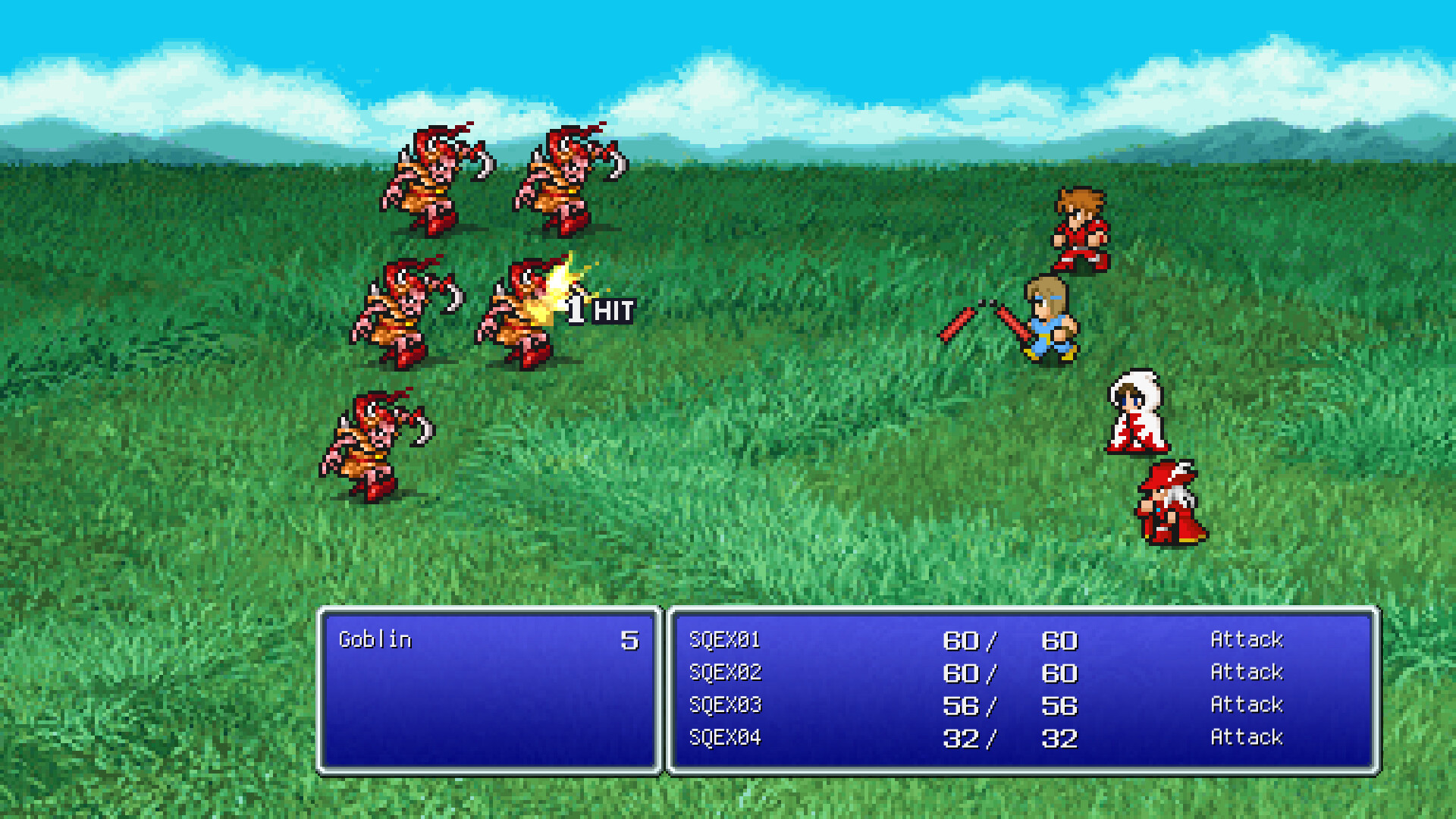 The Warriors of Light fight a Goblin (Image via Square Enix)