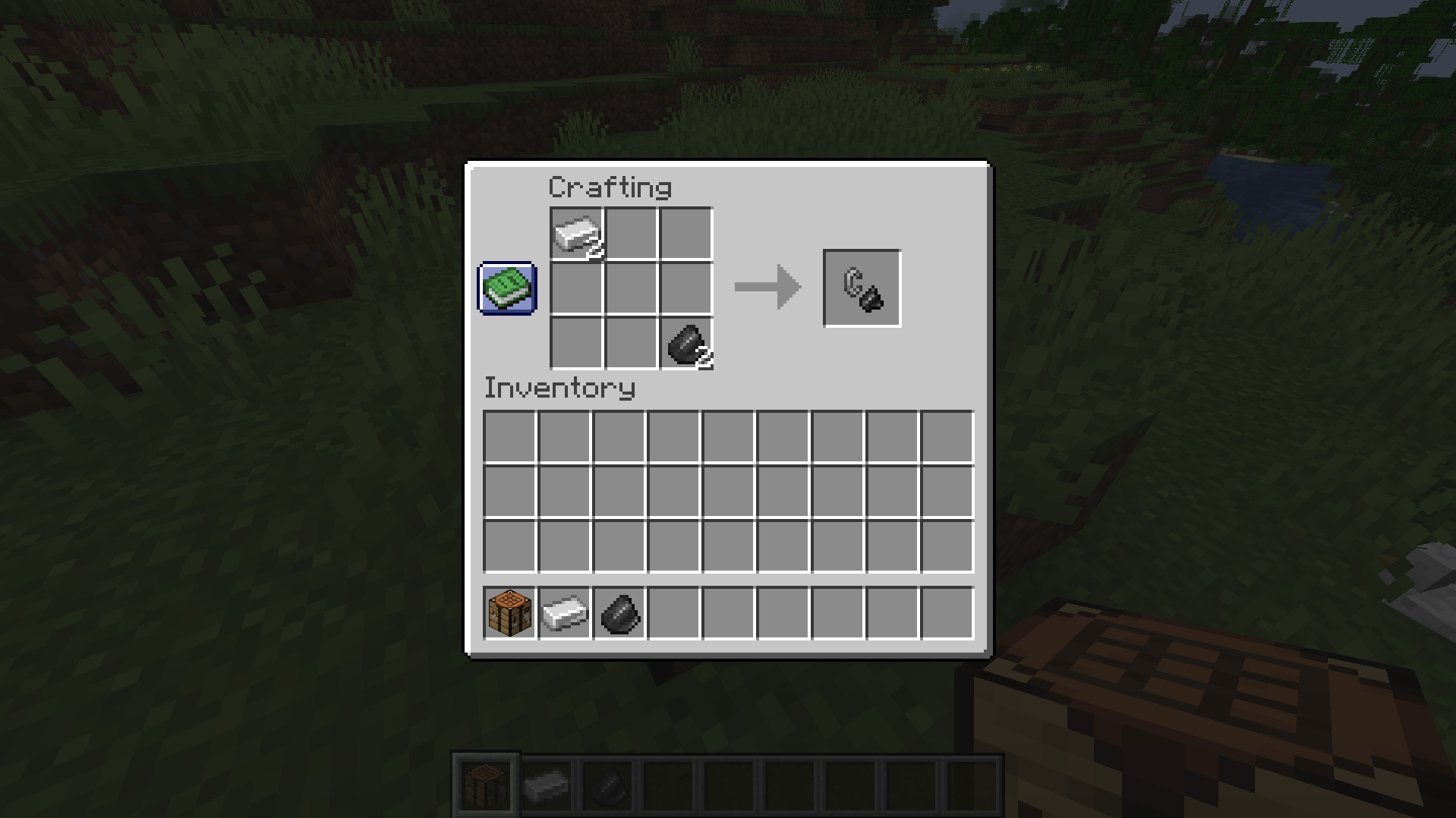 Flint and Steel Crafting Recipe in Minecraft (Image via Mojang Studios)