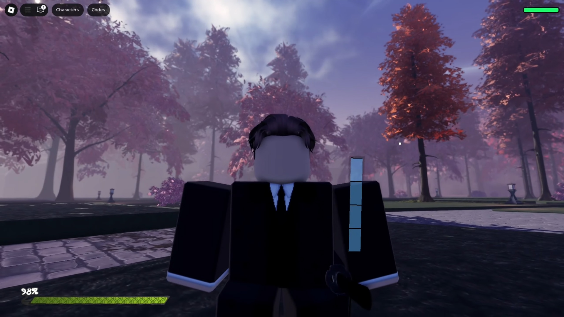 Gameplay Still from Mugen (Image via @FallenBrad/YouTube/Roblox Corporation)