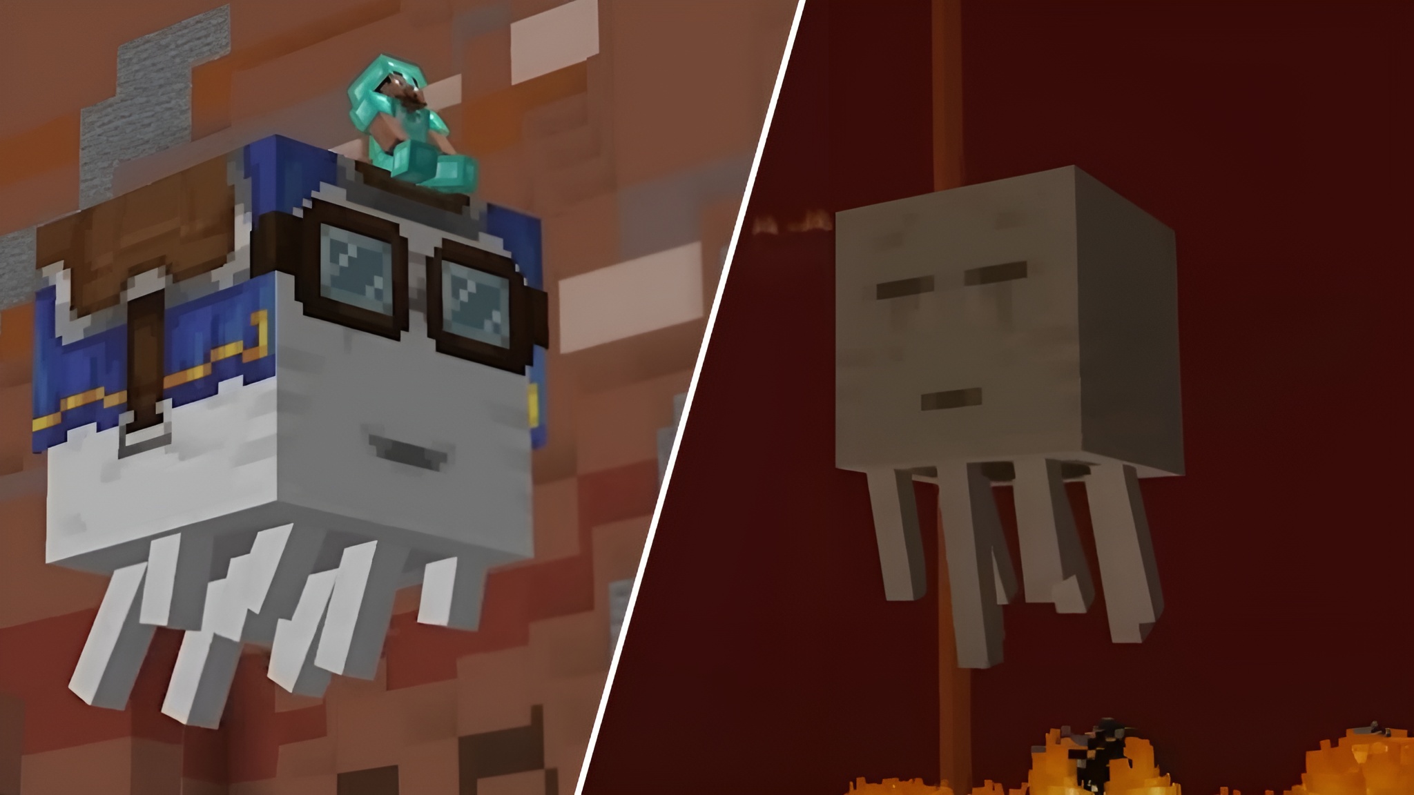 Happy Ghast and Nether Ghast (Image via Mojang)