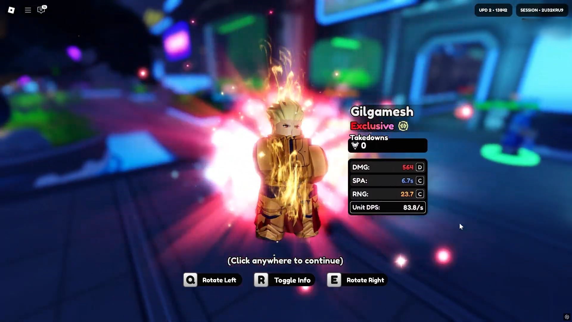 Gilgamesh - Anime Vanguards (Image via Roblox)