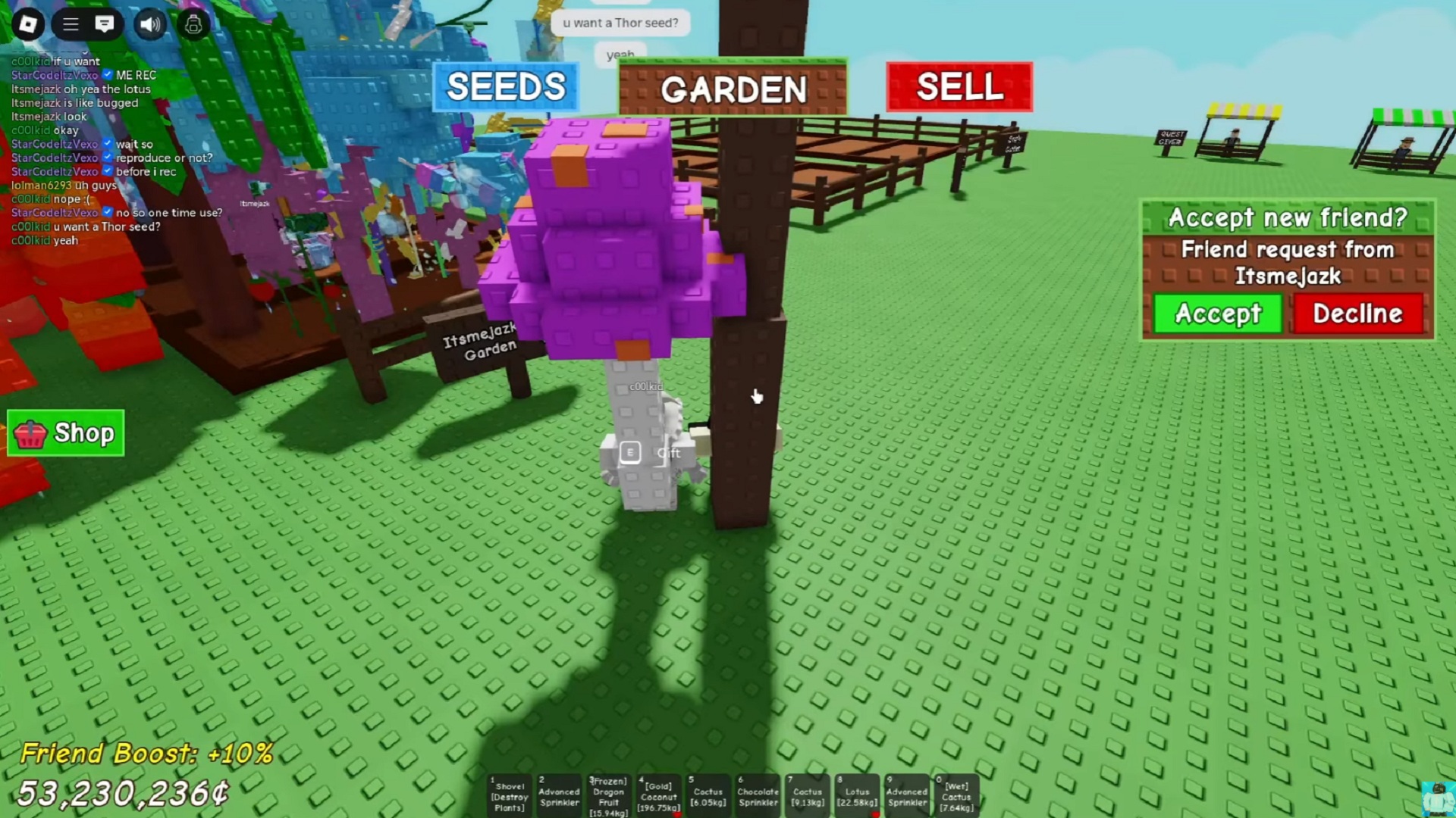 How to get Mushroom seeds in Grow a Garden (Image via Roblox | ItzVexo/YouTube)