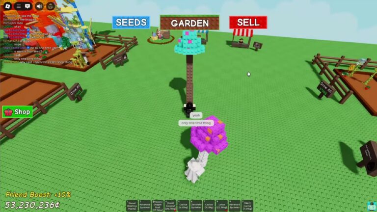 Mushroom seeds are available at shops in Grow a Garden (Image via Roblox | ItzVexo/YouTube)