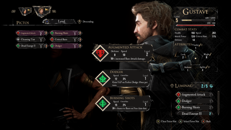 Equip Pictos and Lumina according to your preferred playing style (Image via Kepler Interactive)