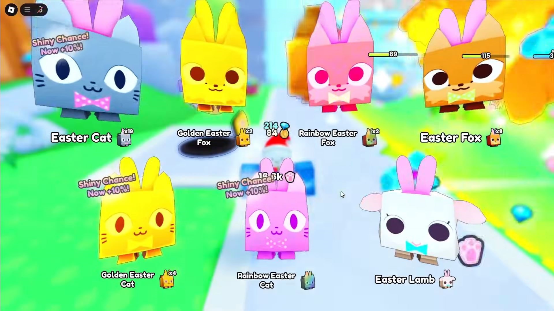 Hatching eggs in pet simulator 99 (Image via Roblox)
