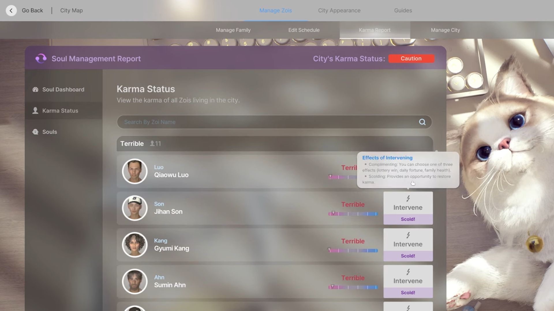 You can intervene via the Karma Status section at the Karma Report tab