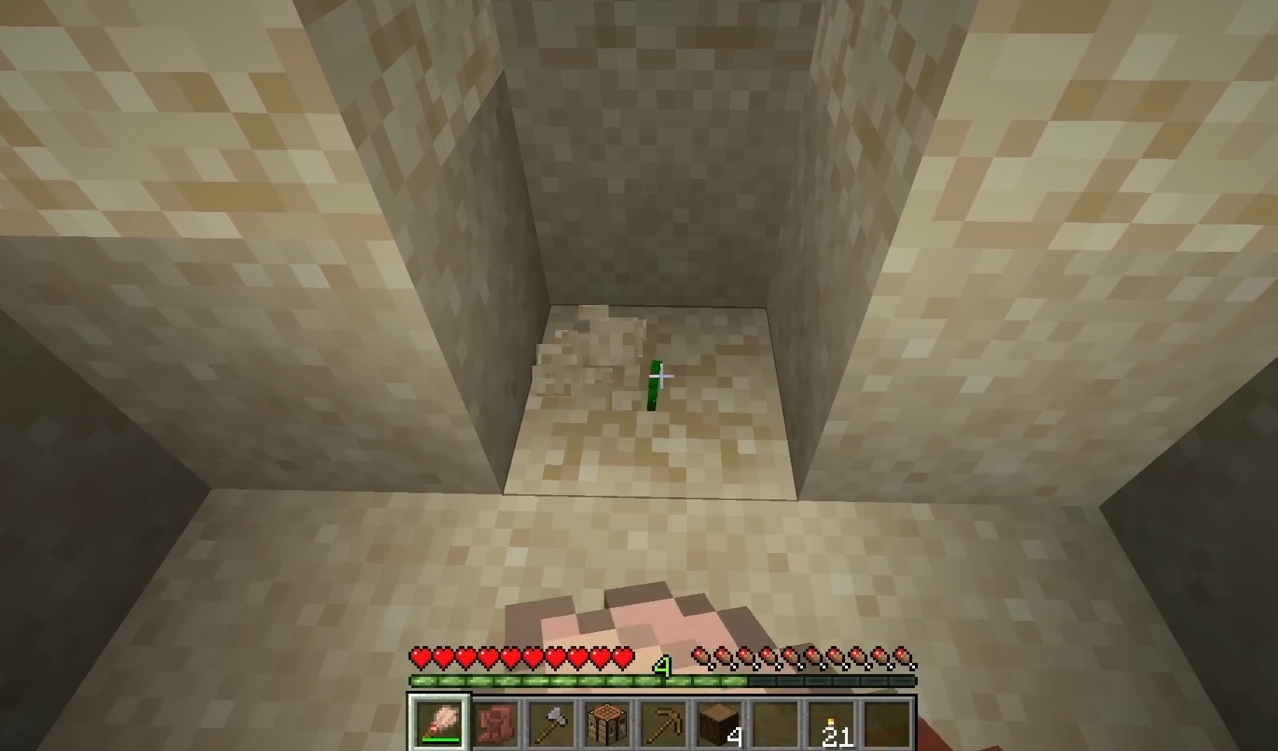 Use the brush on suspicious blocks for a few seconds (Image via Mojang)