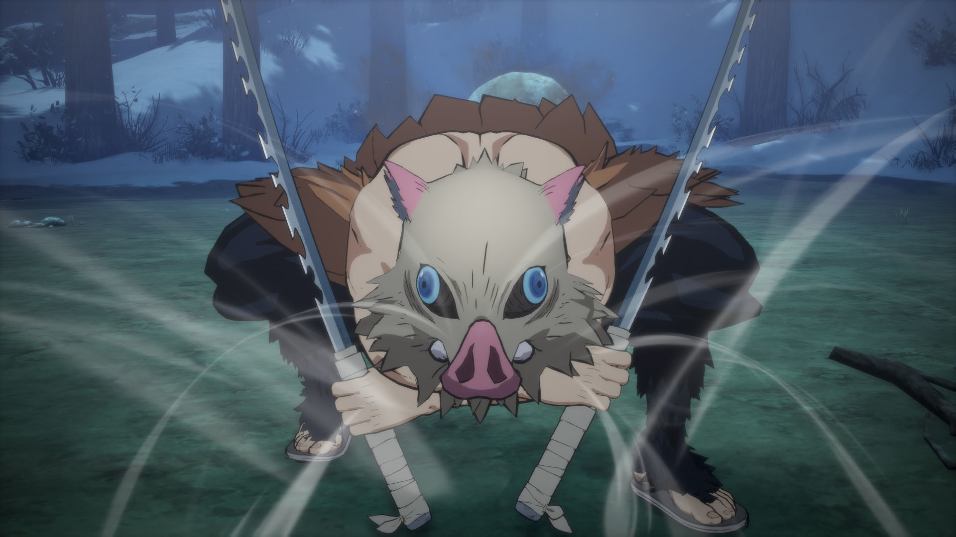 Inosuke in Hinokami Chronicles (Image via Bandai Namco)