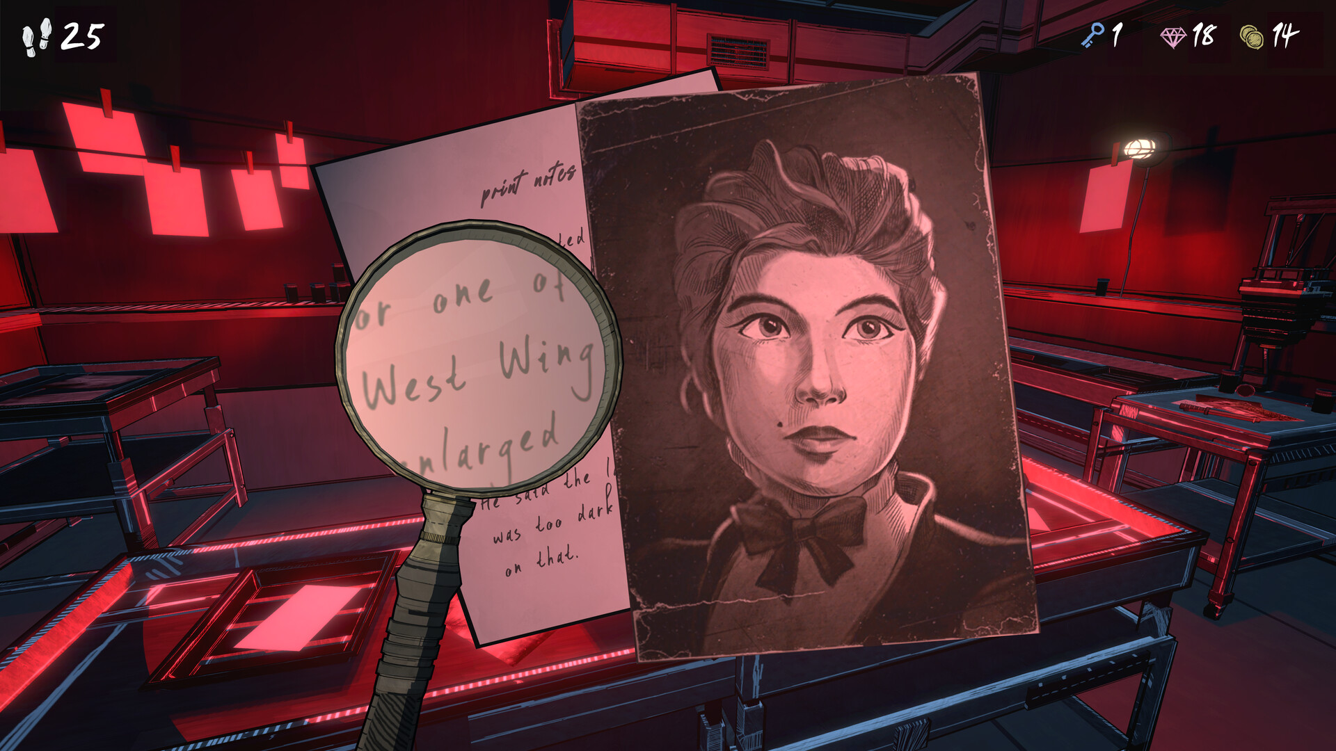 Investigate clues to find puzzle solutions