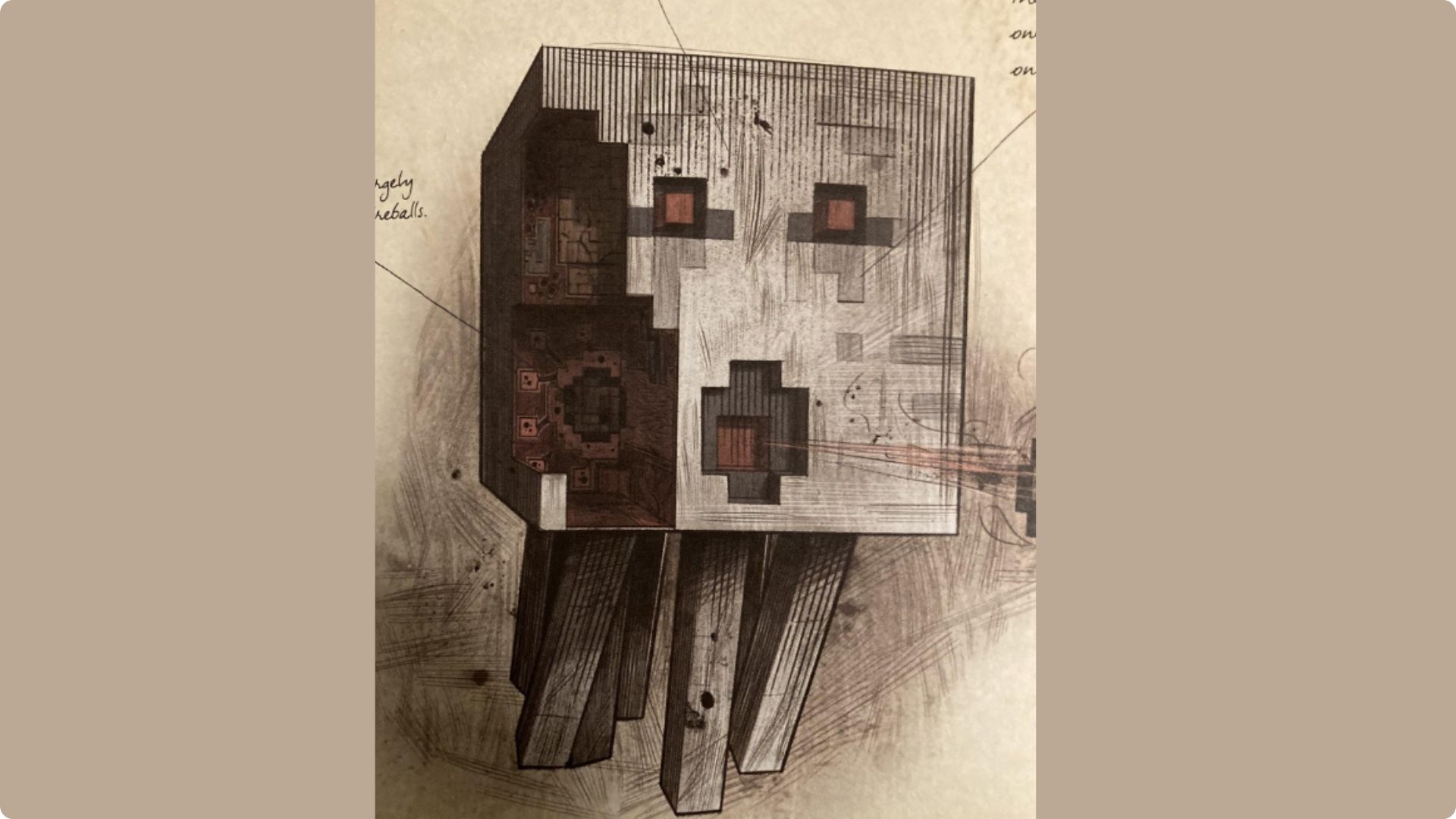 Ghast illustration in the Mobestiary (Image via Mojang)