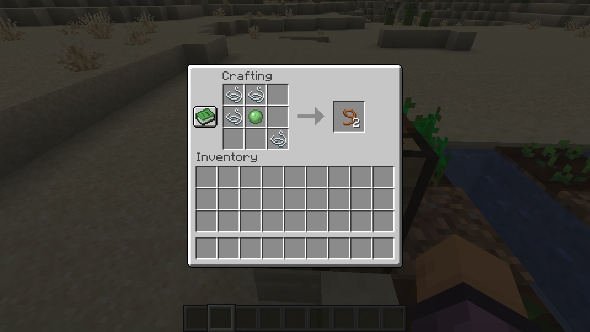 Lead crafting recipe (Image via Mojang)
