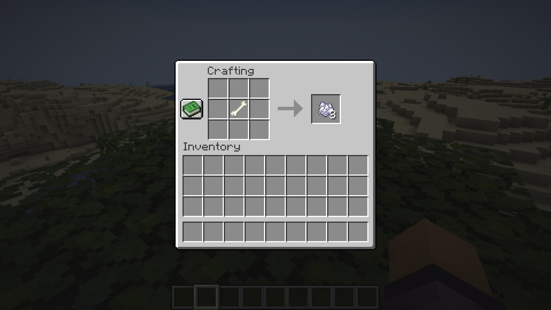 Bone meal crafting recipe (Image via Mojang)