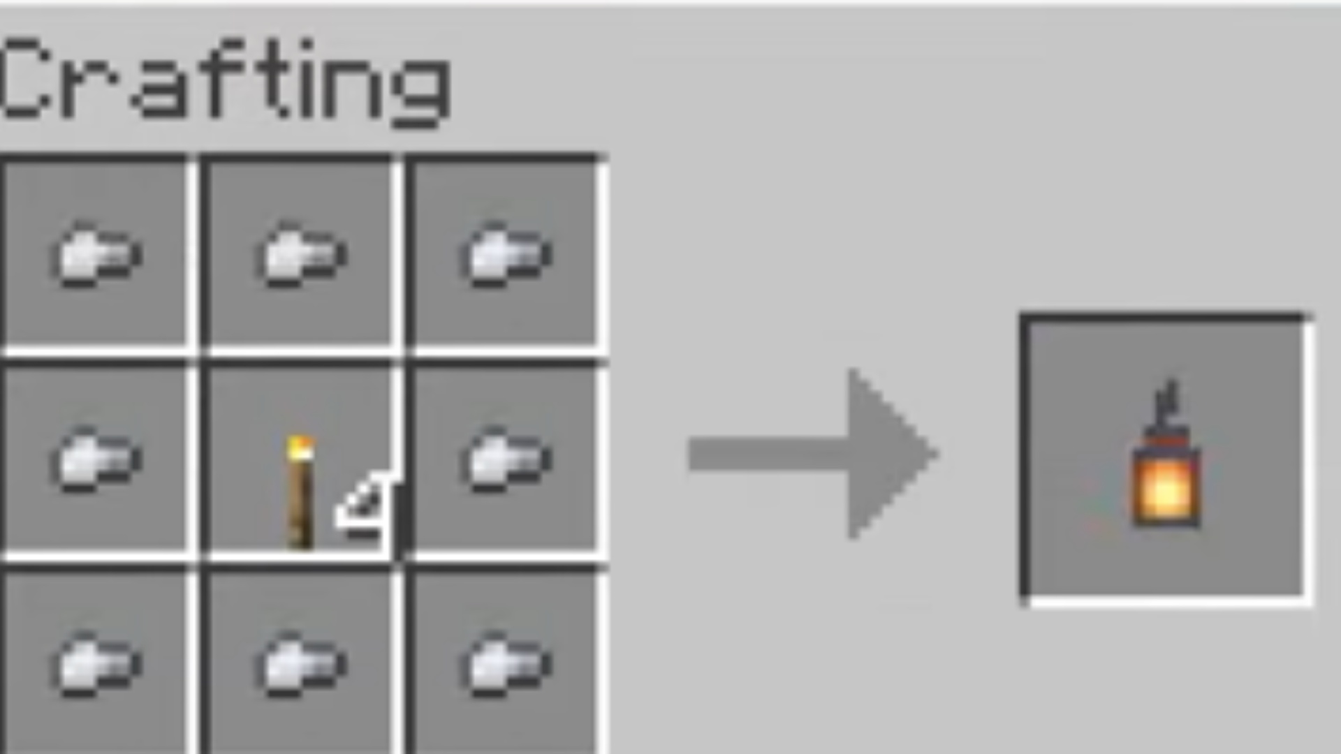 You will need 8 iron nuggets to obtain a Lantern (Image via Mojang Studios)