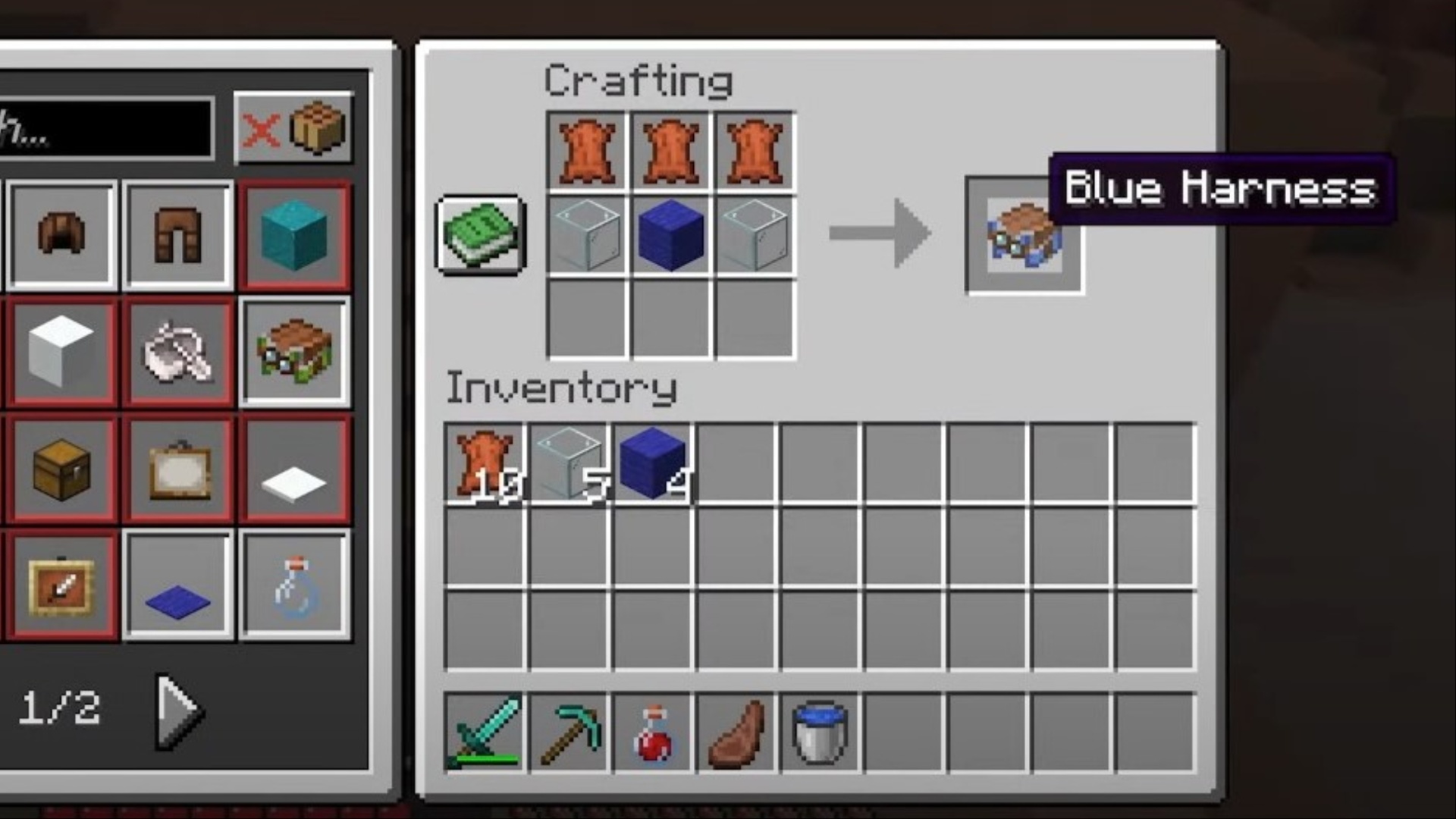 How to Craft a Harness in Minecraft(Image via Mojang Studios)