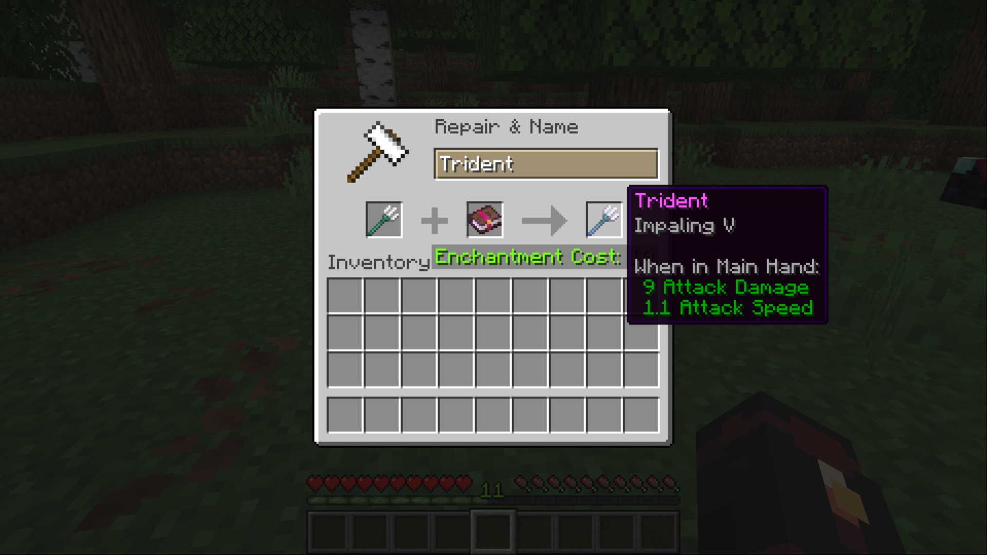 Impaling V on a Trident (Image via Mojang Studios)