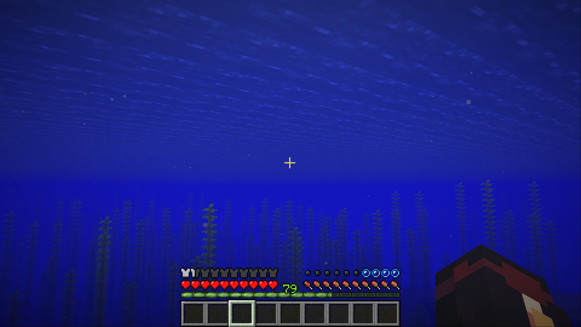 Now you can move underwater at full speed (Image via Mojang Studios)