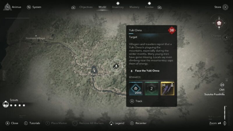 Yuki Onna Location (Image via Ubisoft)