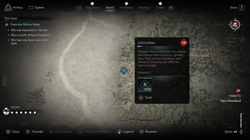 Oshiroi Baba Location (Image via Ubisoft)