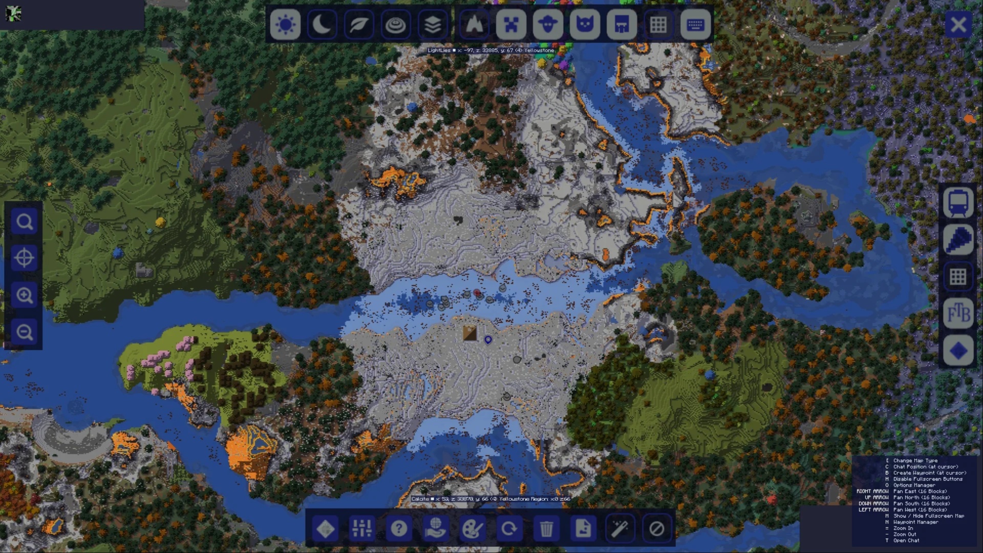 A useful map (Image via Mojang Studios)