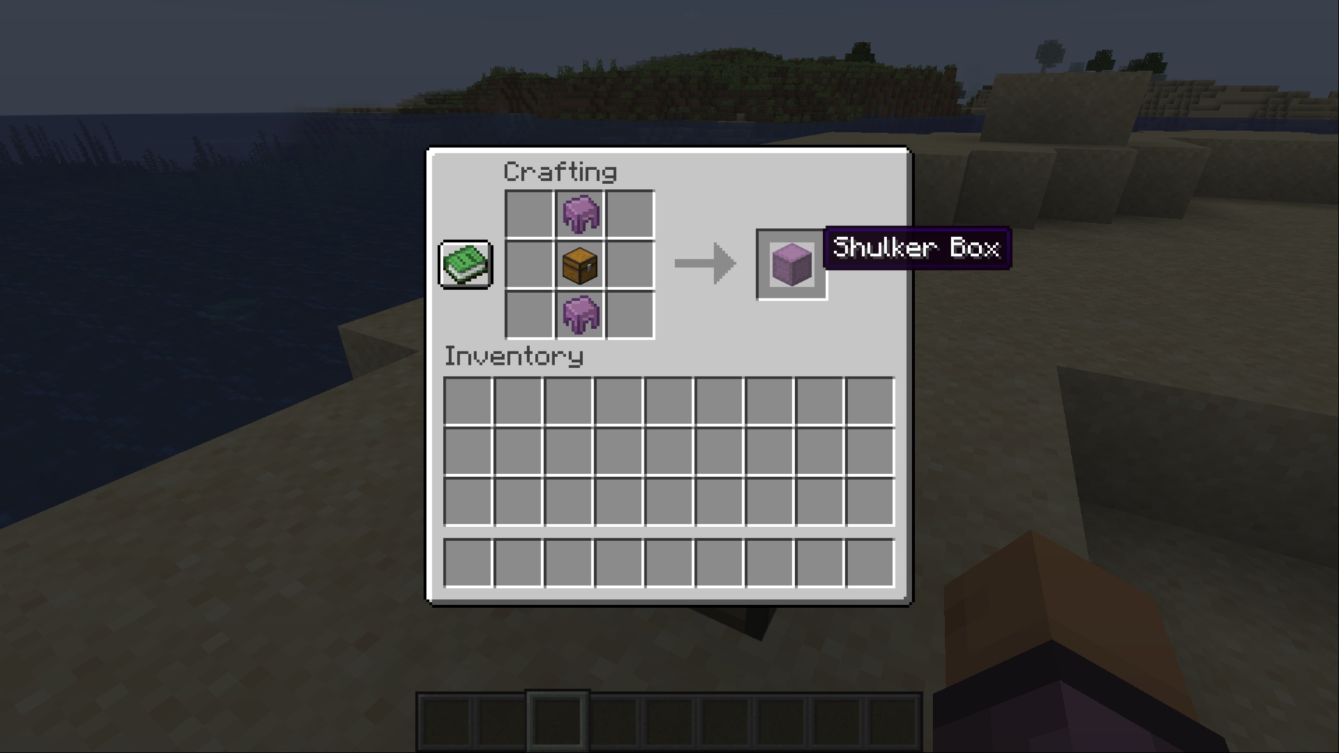 Crafting recipe for one Shulker Box (Image via Mojang Studios)