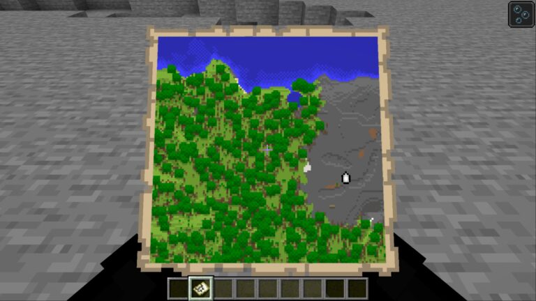 You won’t get lost when using a Locator Map in Minecraft (Image via Mojang Studios)