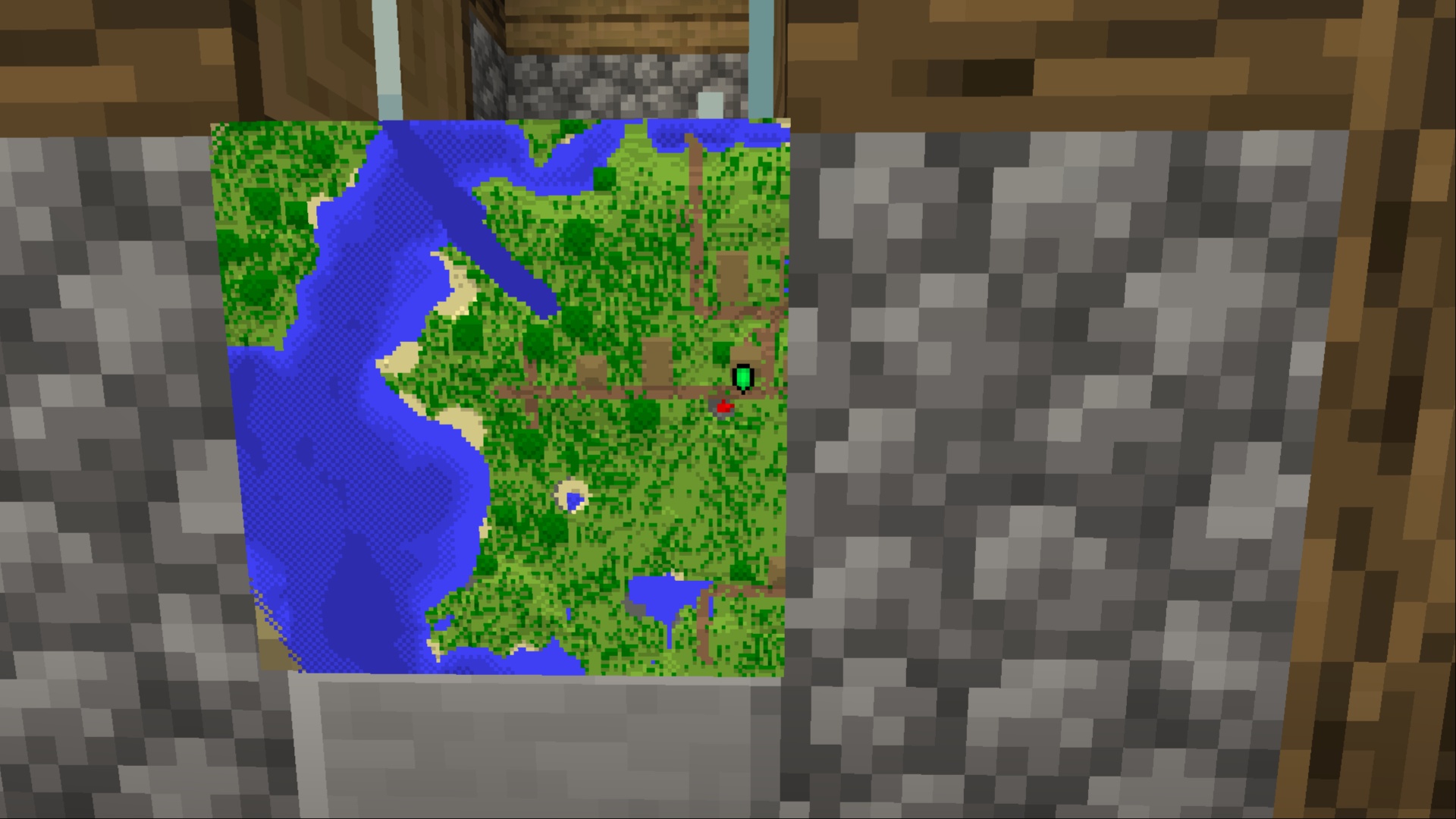 Locator Map can even mark the place it’s framed in (Image via Mojang Studios)