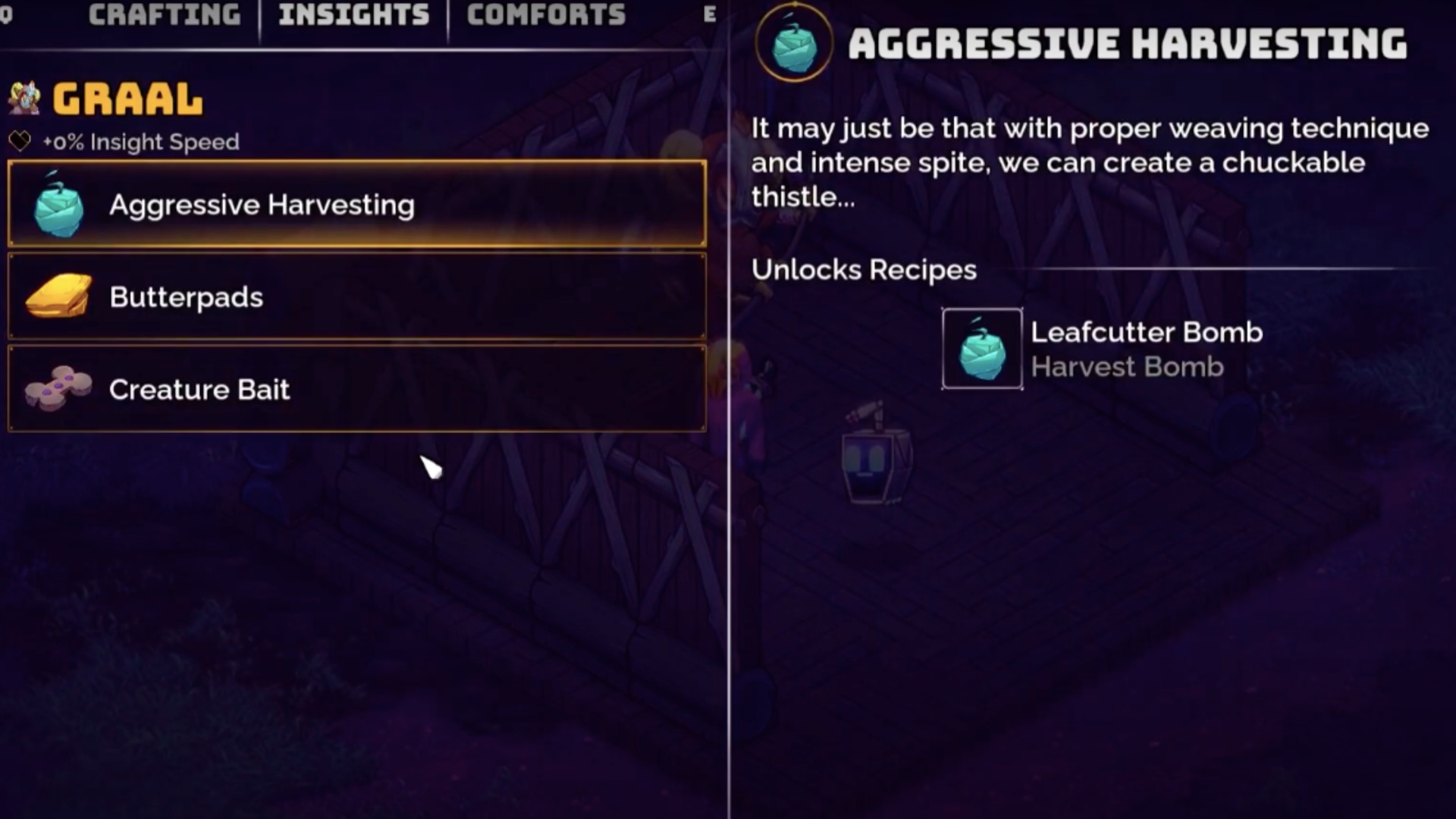 Locate the Insight tab on the top of your screen (Image via Butterscotch Shenanigans | HelpfulGamer/YouTube)