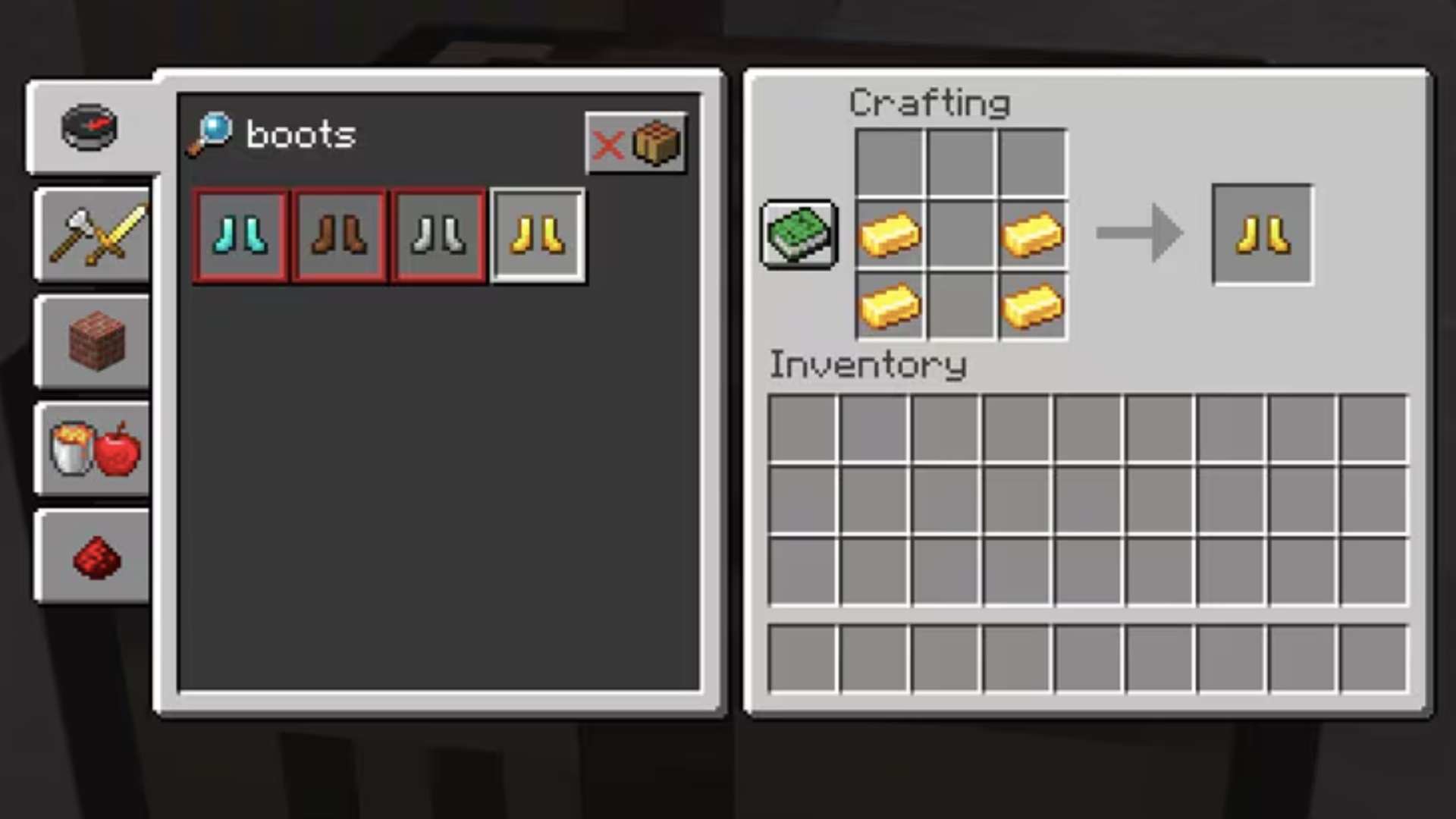 Boots in Miecraft