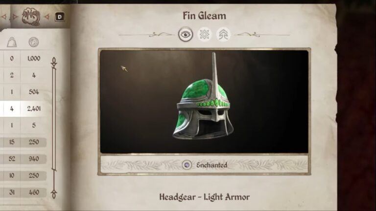 Fin Gleam Helm in Oblivion Remastered (Image via Bethesda Softworks)