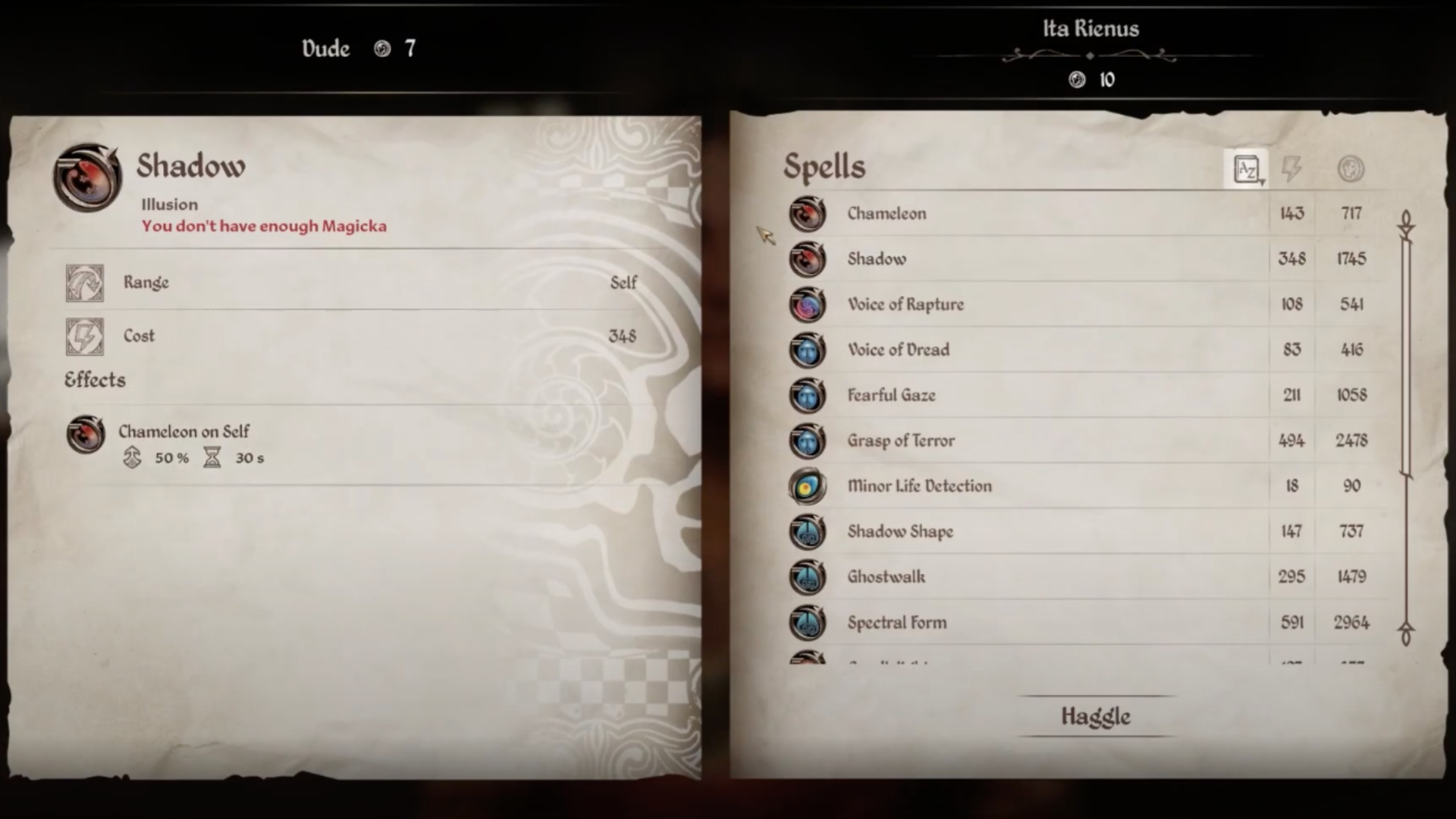 Chameleon Spell in Oblivion Remastered