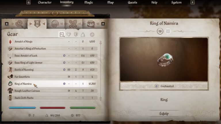 Ring of Namia's Shrine