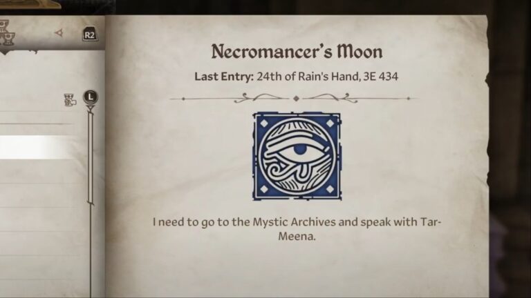 Necromancer’s Moon quest in Oblivion Remastered (Image via Bethesda Softworks)